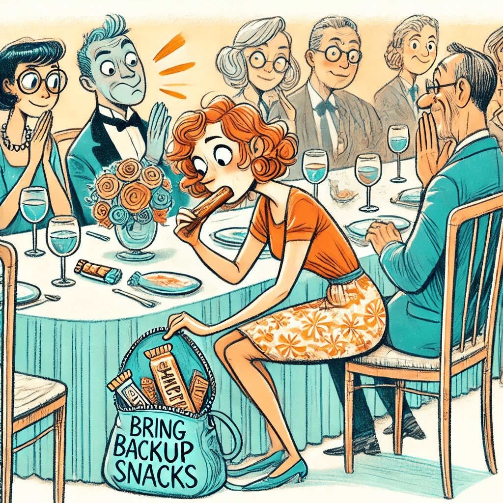 Backup snacks packed for a dinner party